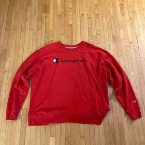 Champions athletic wear crew neck sweatshirt (red)